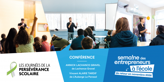 Conférence OSEntreprendre : des entrepreneurs viendront inspirer des jeunes de l'école secondaire Charles Gravel!