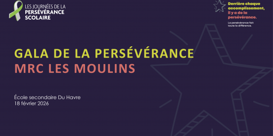 Gala des ambassadrices et des ambassadeurs de la persévérance scolaire de la MRC Les Moulins